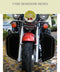 Honda 1100 Shadow Sabre with black studded engine guard chaps