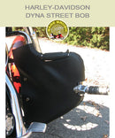 Dyna Street Bob Lindy Multibar with black vinyl engine guard chap with cutout