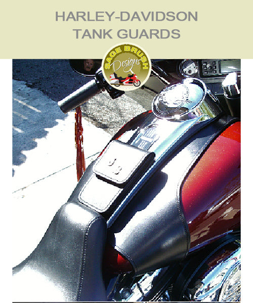 Touring: Large Whaletail Tank Guard with standard side hem and a console-mounted pocket