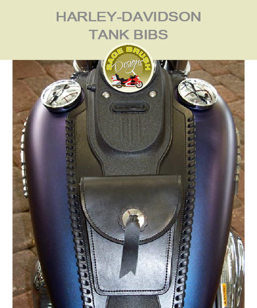 Harley-Davidson Dyna Street Bob Large Tank Bib with side lacing, a concho and pocket