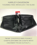 Harley-Davidson Touring Free Wheeler / Tri Glide Soft Lowers with Pockets made for Chopped Bar