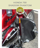 Honda 750 Shadow Phantom MCEnt 1000-04 bar with black engine guard chaps