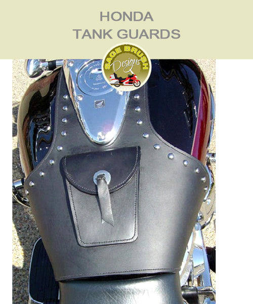 Honda Tank Guards with studs, pocket, and concho