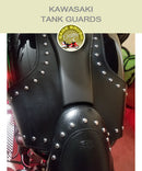 Kawasaki Tank Guards with black studded whaletail