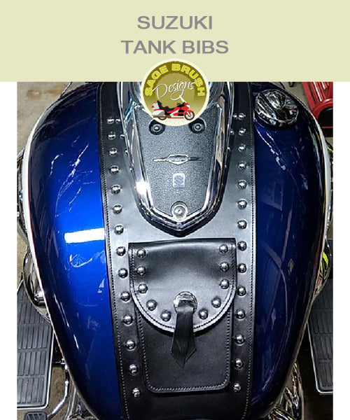 Suzuki Tank Bibs with studs, pocket, and concho