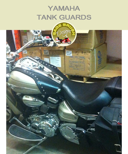 Roadliner Large Whaletail Tank Guard with side lacing and studs