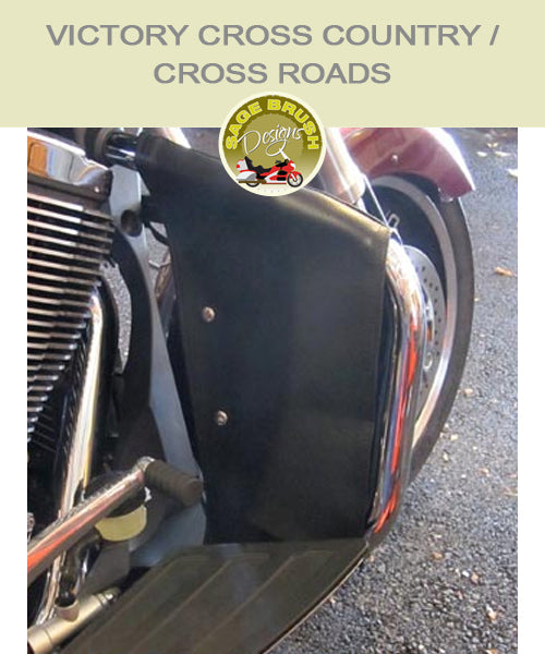 Victory Cross Roads and Cross Country black engine guard chaps